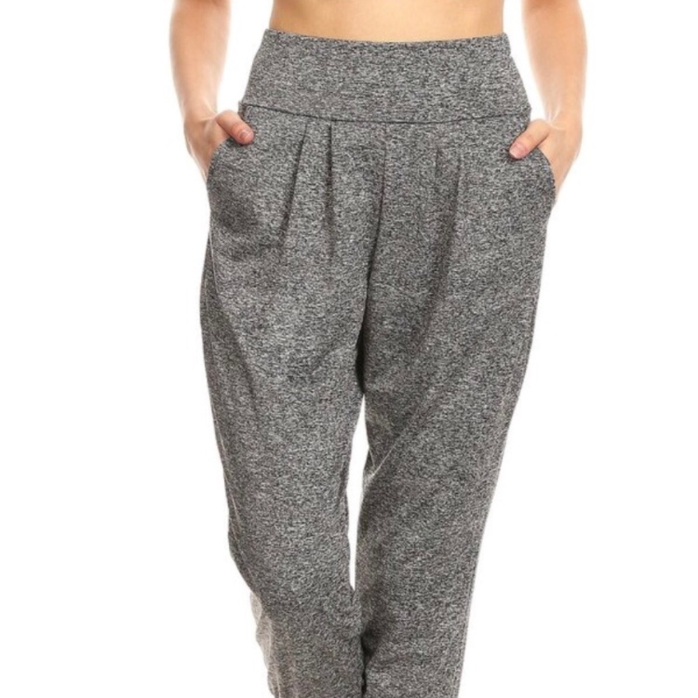 Gray Brushed Jogger Pants